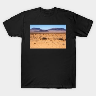 Fence across the desert. T-Shirt